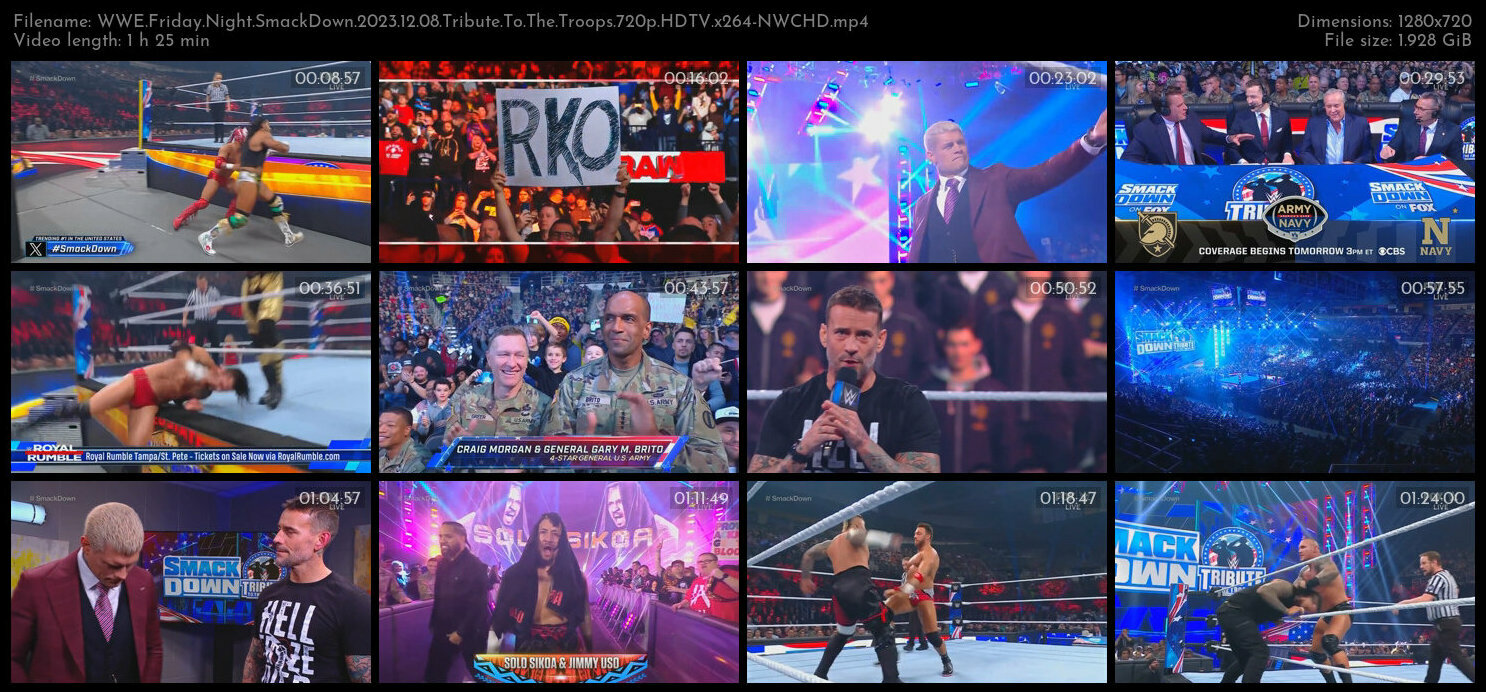 WWE Friday Night SmackDown 2023 12 08 Tribute To The Troops 720p HDTV x264 NWCHD TGx