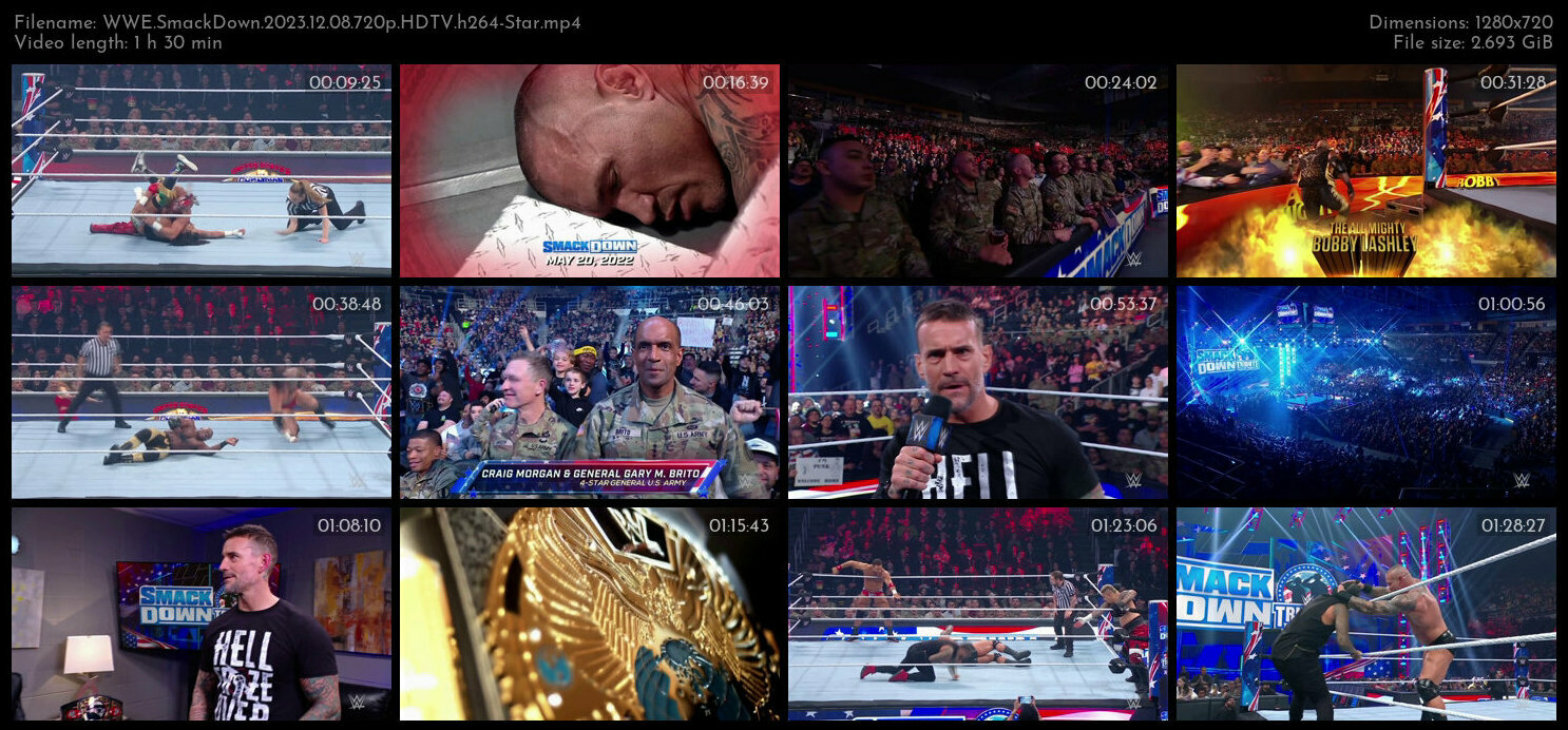 WWE SmackDown 2023 12 08 720p HDTV h264 Star TGx