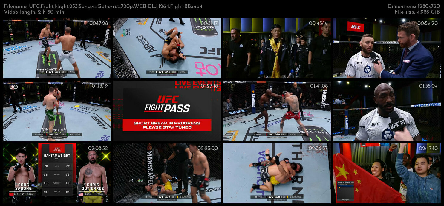 UFC Fight Night 233 Song vs Gutierrez 720p WEB DL H264 Fight BB