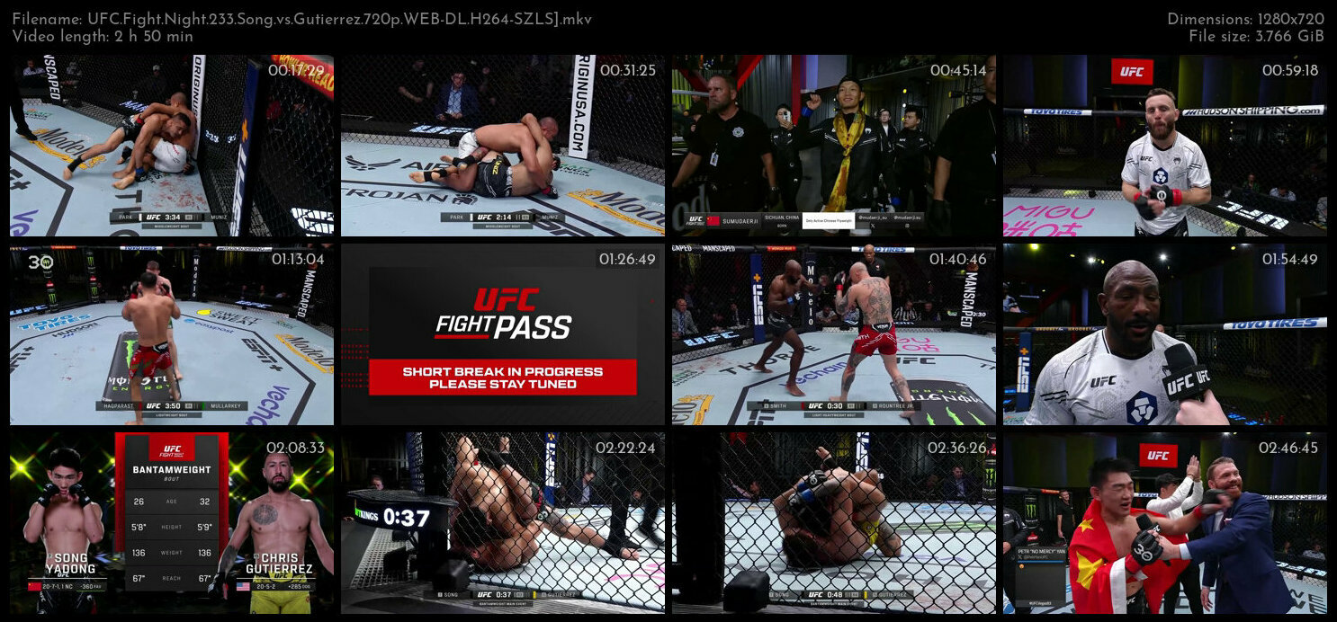 UFC Fight Night 233 Song vs Gutierrez 720p WEB DL H264 SZLS TGx
