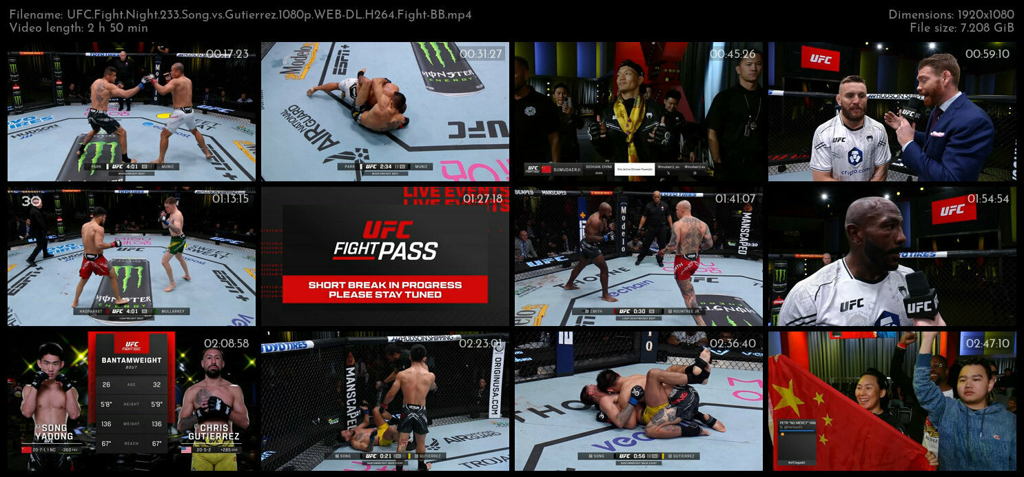 UFC Fight Night 233 Song vs Gutierrez 1080p WEB DL H264 Fight BB