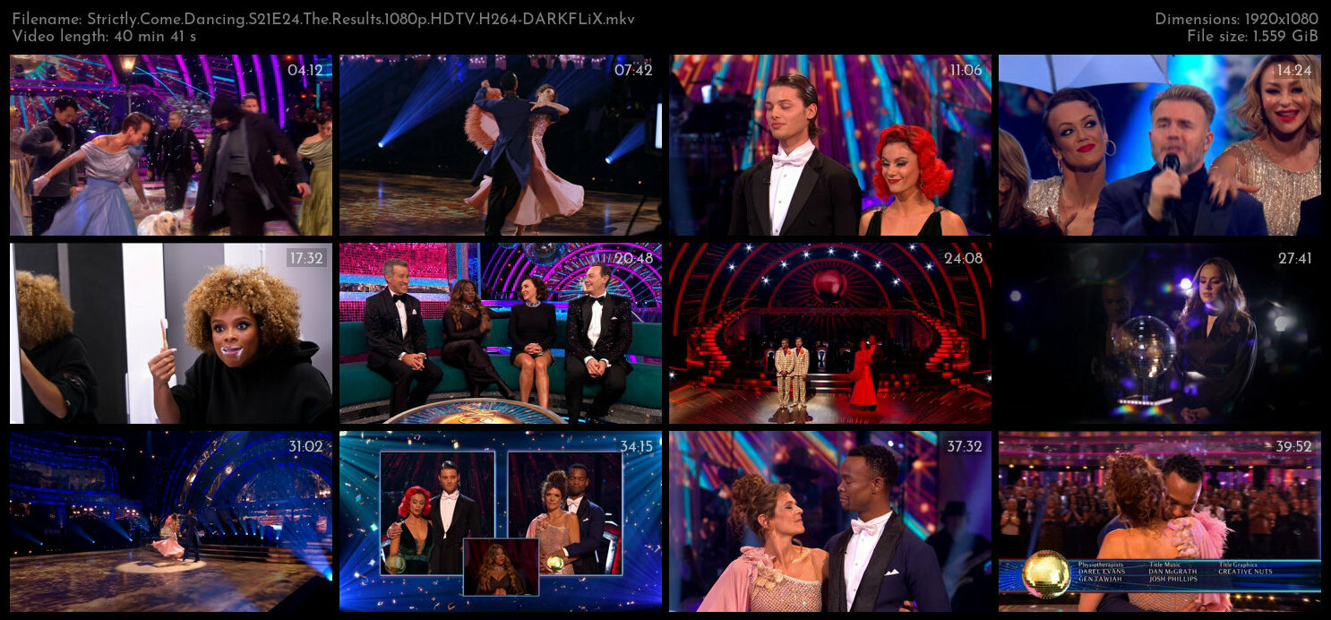 Strictly Come Dancing S21E24 The Results 1080p HDTV H264 DARKFLiX TGx