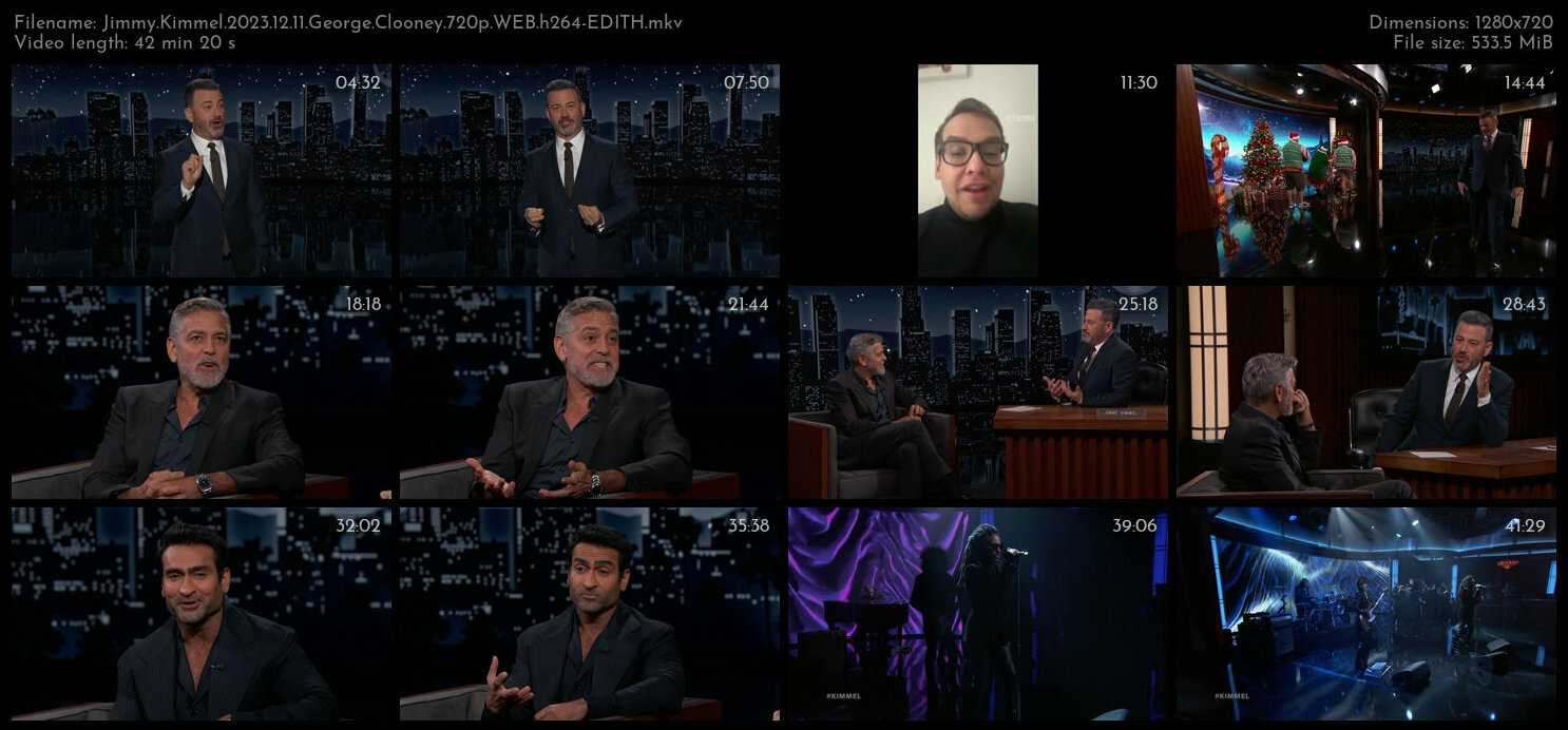 Jimmy Kimmel 2023 12 11 George Clooney 720p WEB h264 EDITH TGx