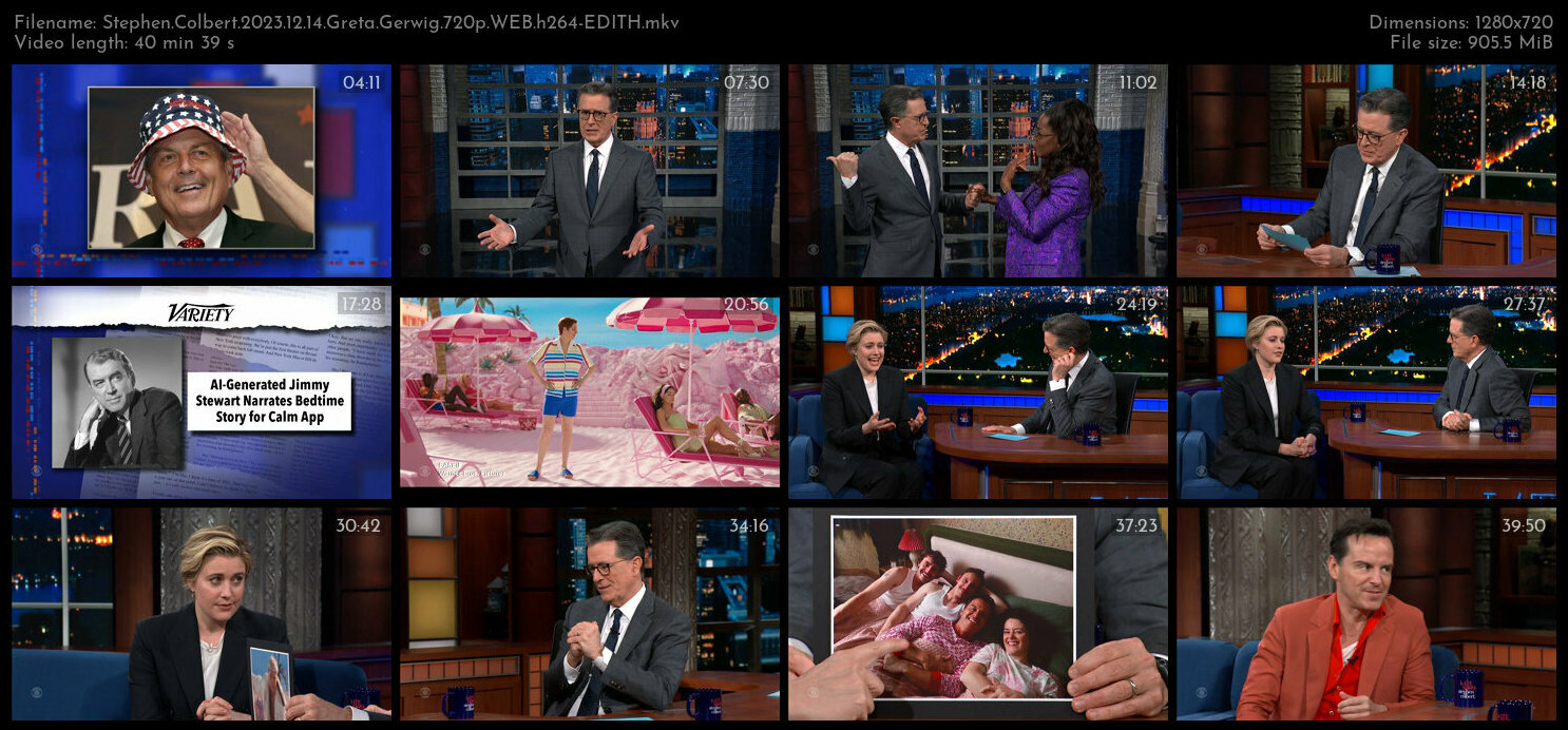 Stephen Colbert 2023 12 14 Greta Gerwig 720p WEB h264 EDITH TGx