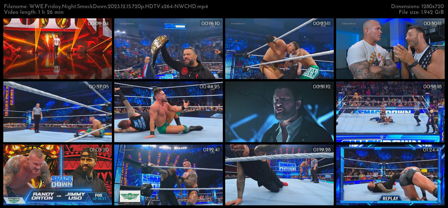 WWE Friday Night SmackDown 2023 12 15 720p HDTV x264 NWCHD TGx