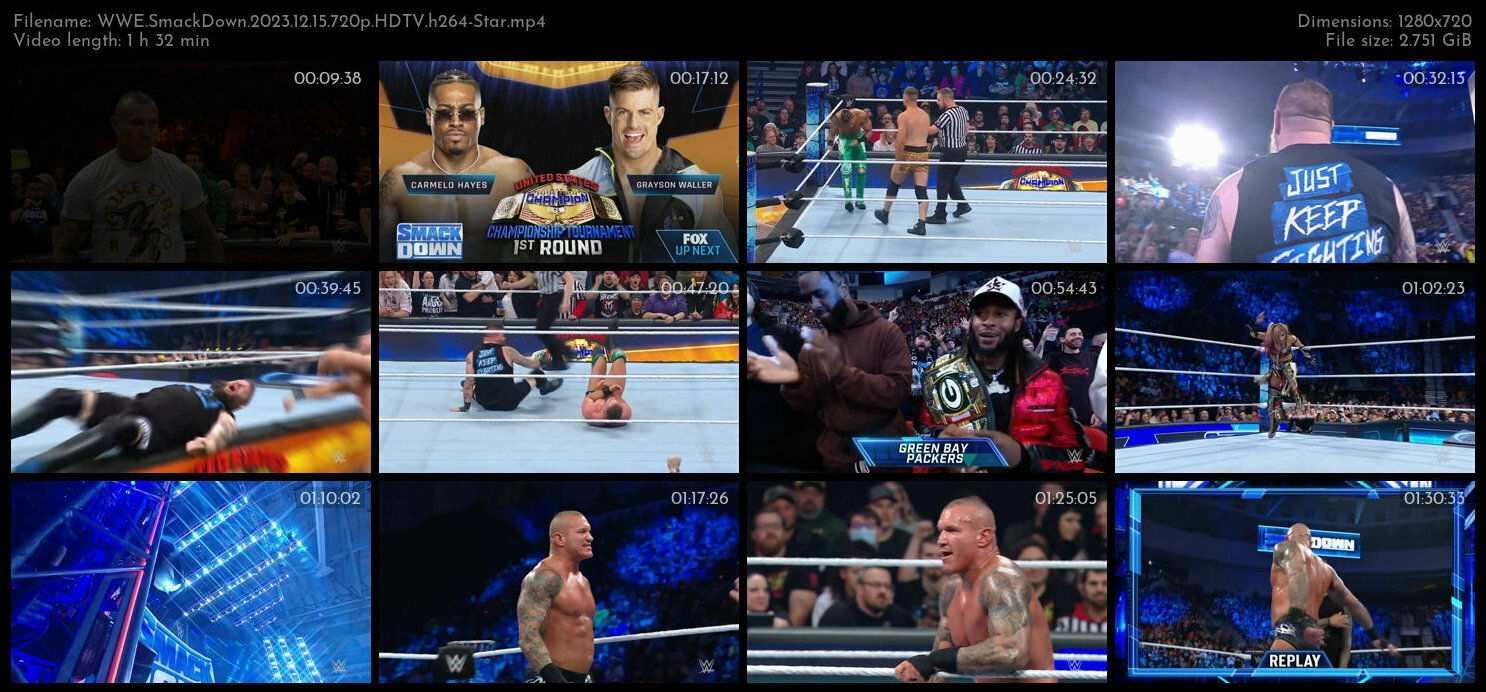WWE SmackDown 2023 12 15 720p HDTV h264 Star TGx