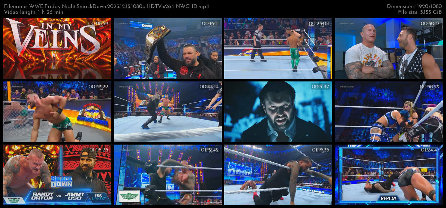 WWE Friday Night SmackDown 2023 12 15 1080p HDTV x264 NWCHD TGx
