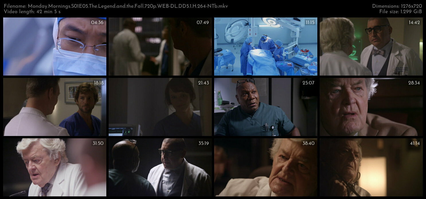 Monday Mornings S01E05 The Legend and the Fall 720p WEB DL DD5 1 H 264 NTb TGx