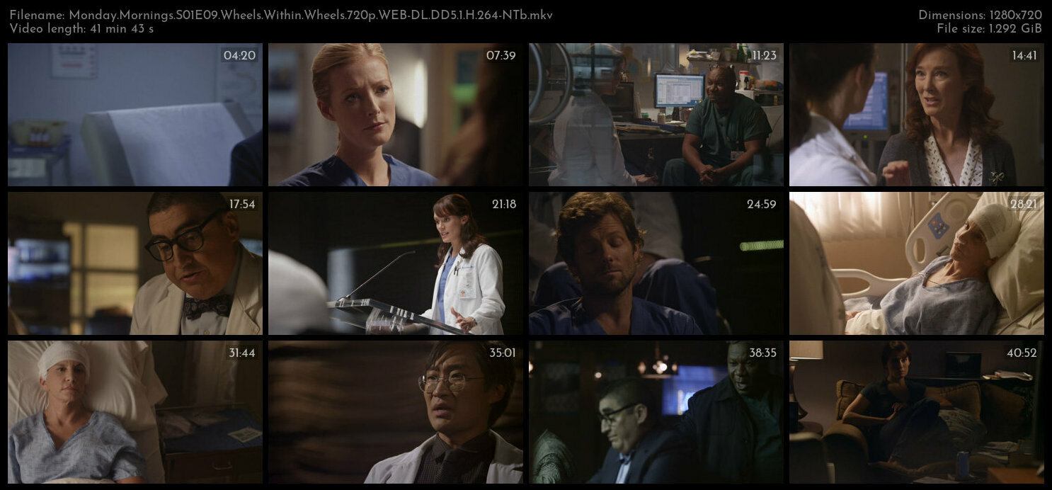 Monday Mornings S01E09 Wheels Within Wheels 720p WEB DL DD5 1 H 264 NTb TGx