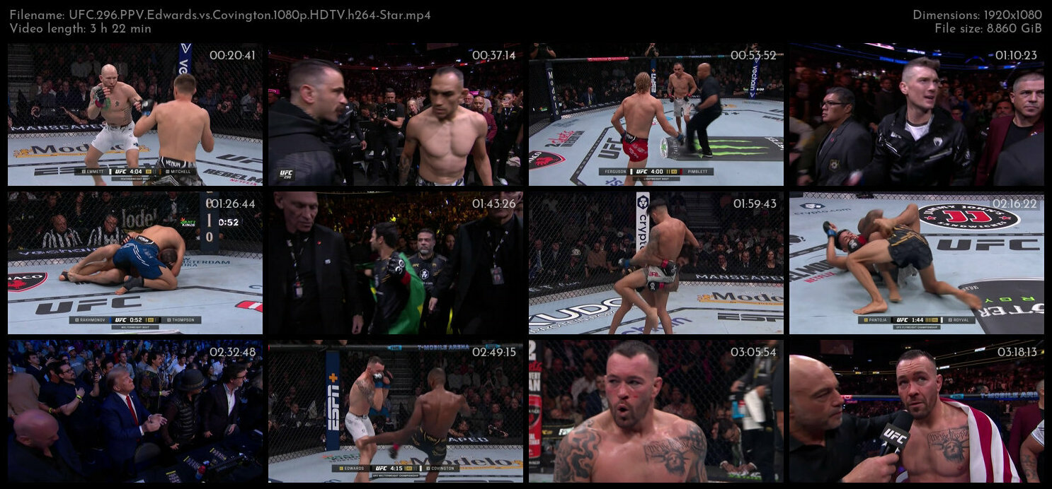 UFC 296 PPV Edwards vs Covington 1080p HDTV h264 Star TGx