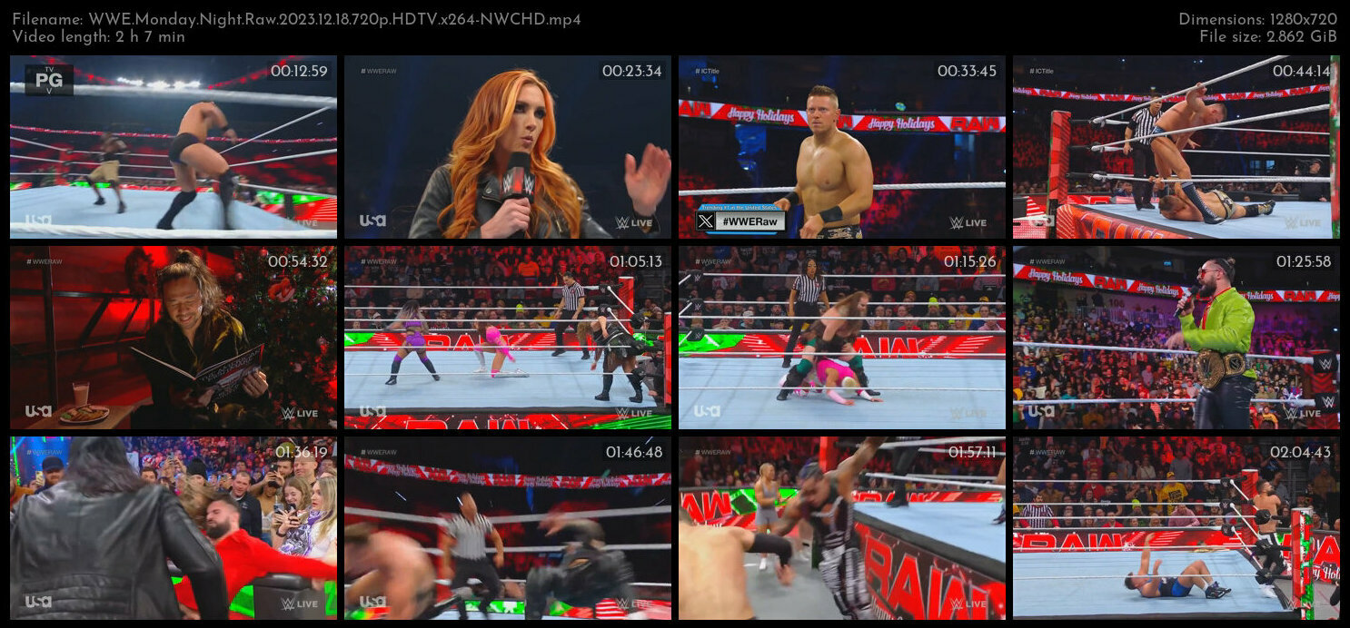 WWE Monday Night Raw 2023 12 18 720p HDTV x264 NWCHD TGx