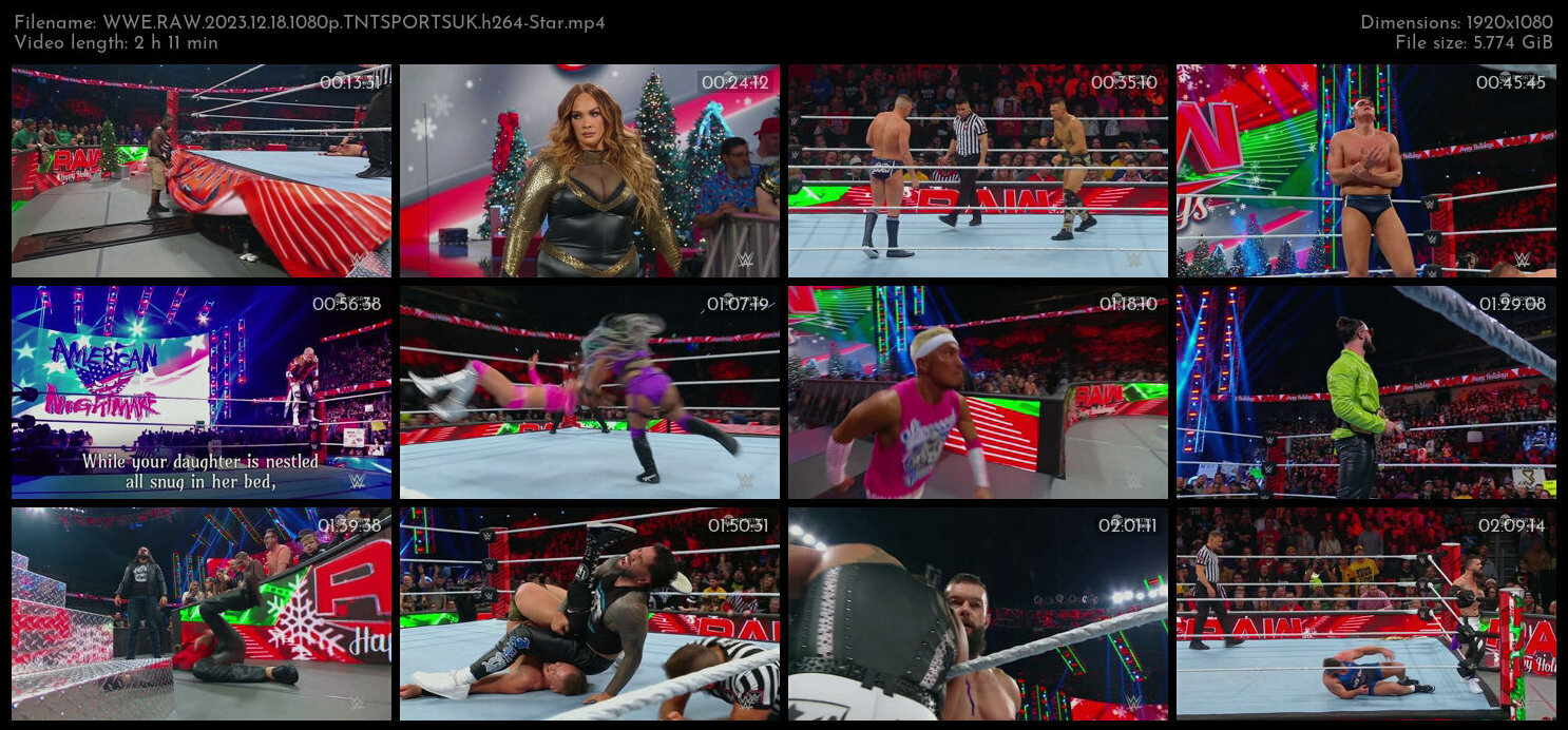WWE RAW 2023 12 18 1080p TNTSPORTSUK h264 Star TGx