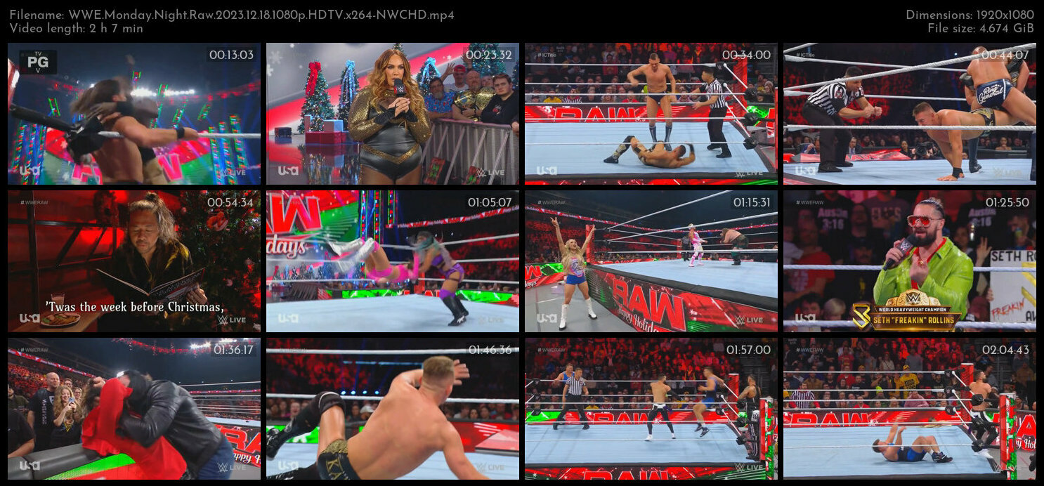 WWE Monday Night Raw 2023 12 18 1080p HDTV x264 NWCHD TGx