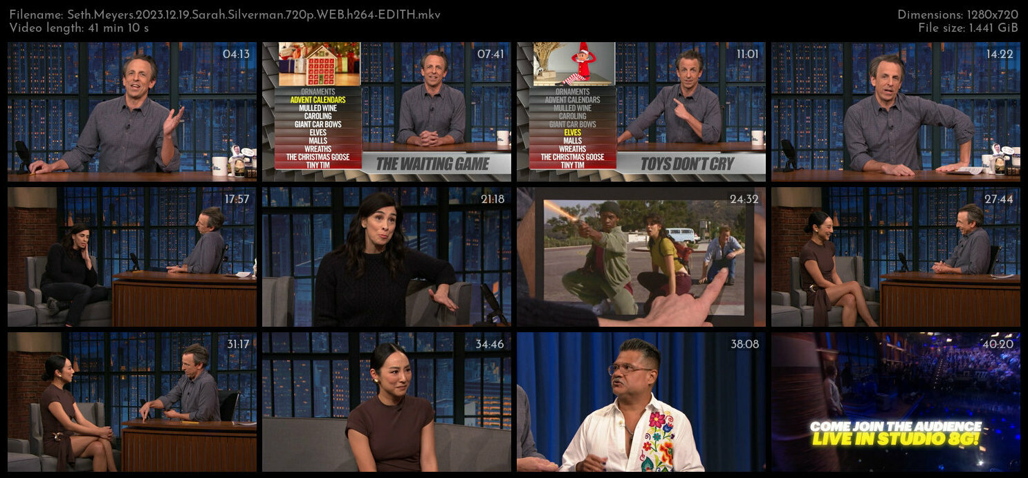 Seth Meyers 2023 12 19 Sarah Silverman 720p WEB h264 EDITH TGx