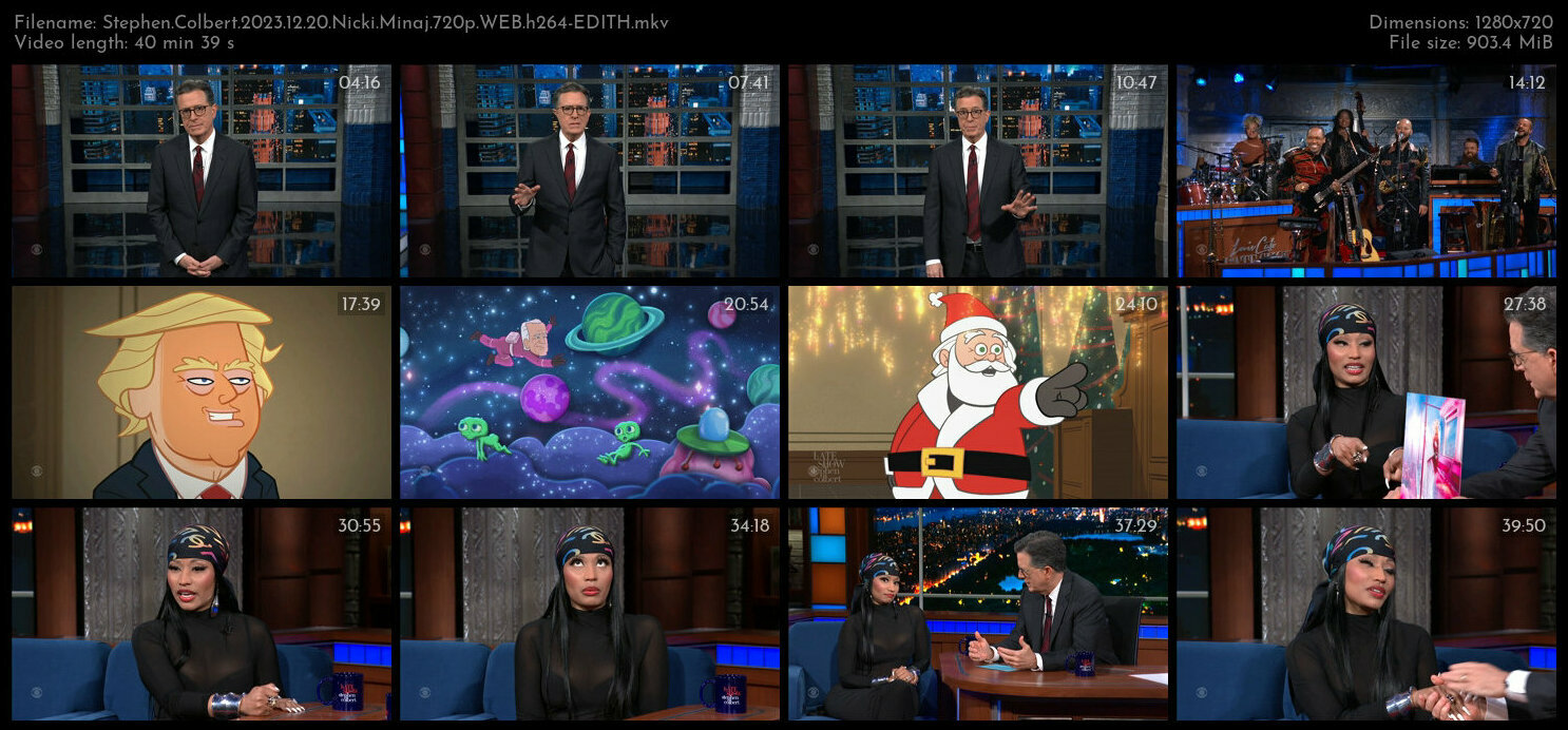 Stephen Colbert 2023 12 20 Nicki Minaj 720p WEB h264 EDITH TGx