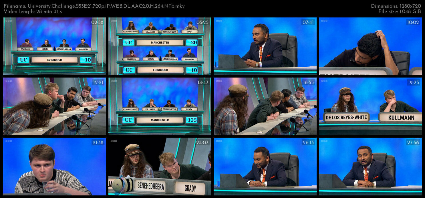 University Challenge S53E21 720p iP WEB DL AAC2 0 H 264 NTb TGx