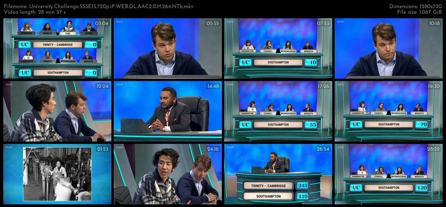 University Challenge S53E15 720p iP WEB DL AAC2 0 H 264 NTb TGx