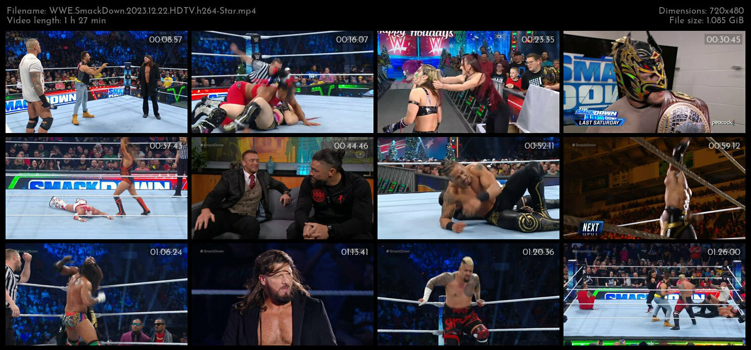 WWE SmackDown 2023 12 22 HDTV h264 Star TGx