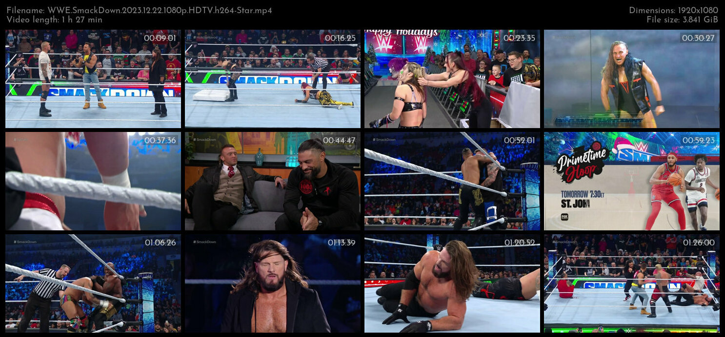 WWE SmackDown 2023 12 22 1080p HDTV h264 Star TGx