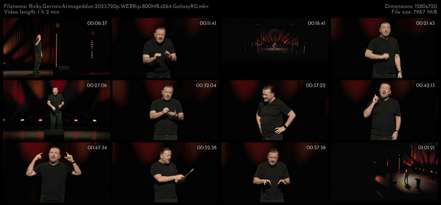 Ricky Gervais Armageddon 2023 720p WEBRip 800MB x264 GalaxyRG