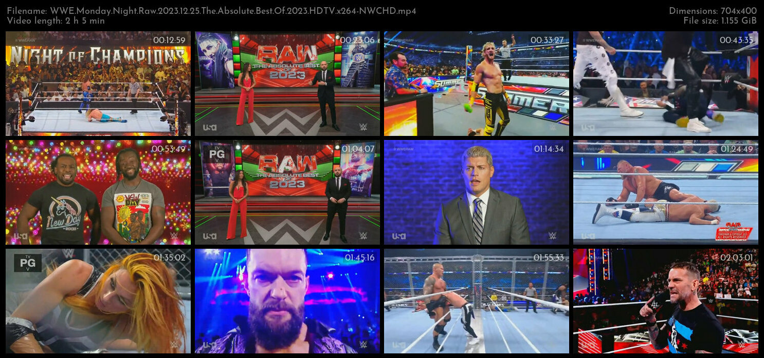 WWE Monday Night Raw 2023 12 25 The Absolute Best Of 2023 HDTV x264 NWCHD TGx