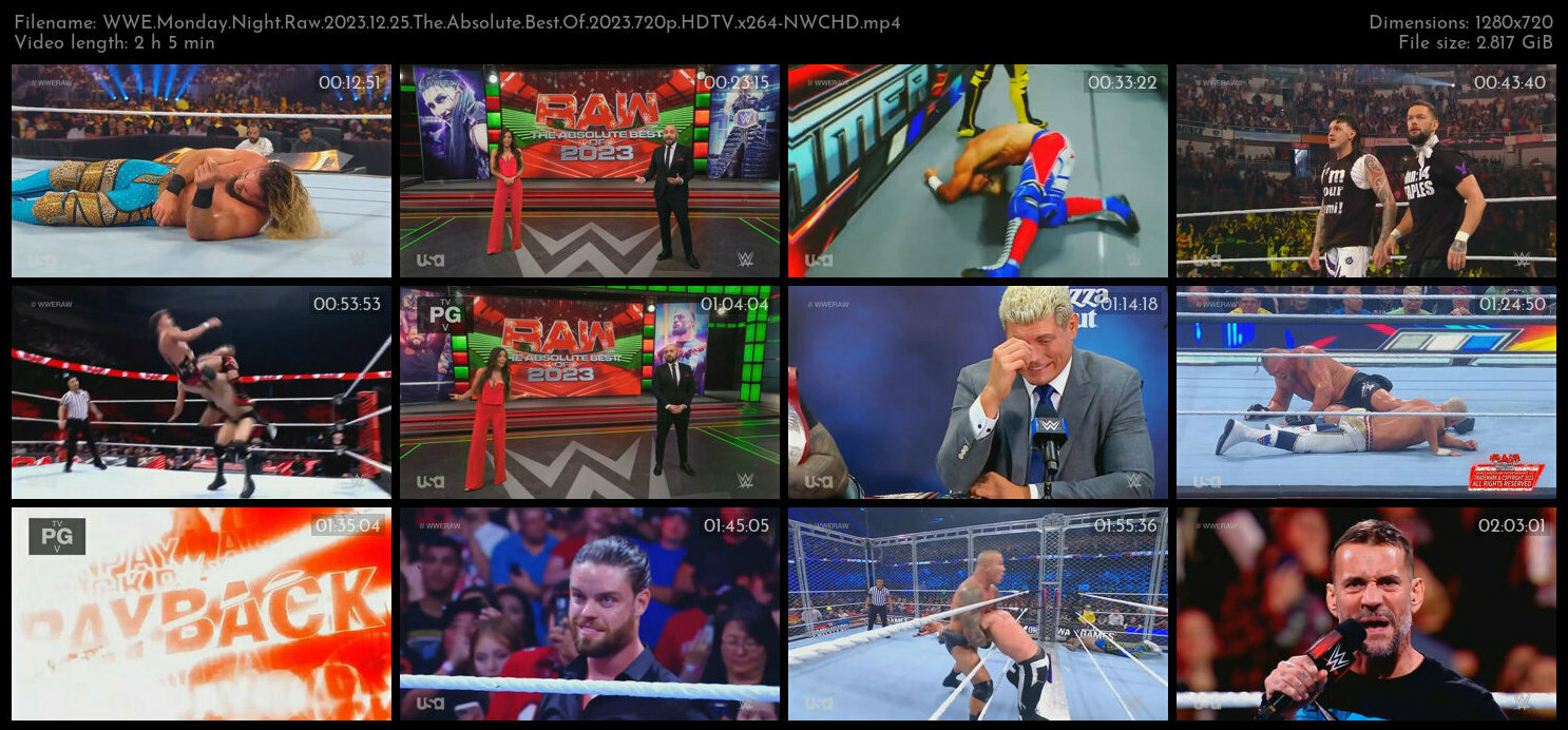 WWE Monday Night Raw 2023 12 25 The Absolute Best Of 2023 720p HDTV x264 NWCHD TGx