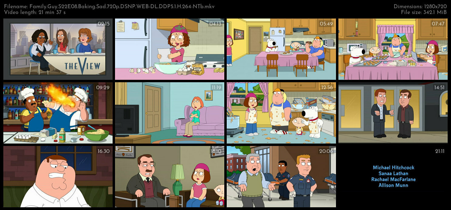 Family Guy S22E08 Baking Sad 720p DSNP WEB DL DDP5 1 H 264 NTb TGx