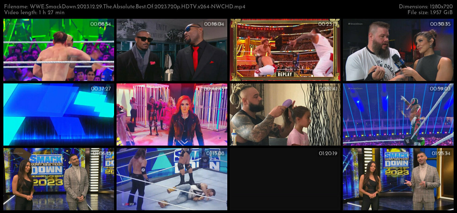 WWE SmackDown 2023 12 29 The Absolute Best Of 2023 720p HDTV x264 NWCHD TGx