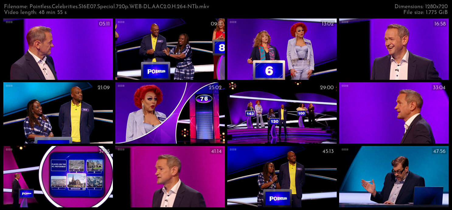 Pointless Celebrities S16E07 Special 720p WEB DL AAC2 0 H 264 NTb TGx