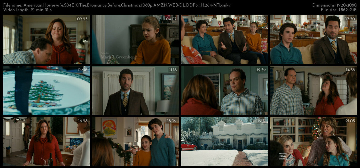 American Housewife S04E10 The Bromance Before Christmas 1080p AMZN WEB DL DDP5 1 H 264 NTb TGx