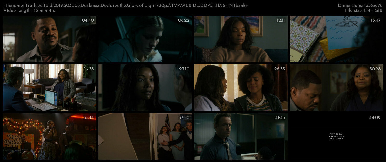 Truth Be Told 2019 S03E08 Darkness Declares the Glory of Light 720p ATVP WEB DL DDP5 1 H 264 NTb TGx