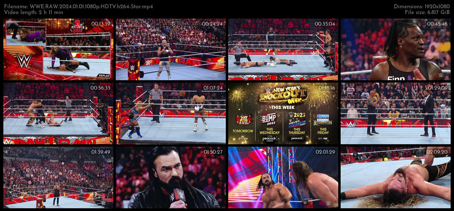 WWE RAW 2024 01 01 1080p HDTV h264 Star TGx
