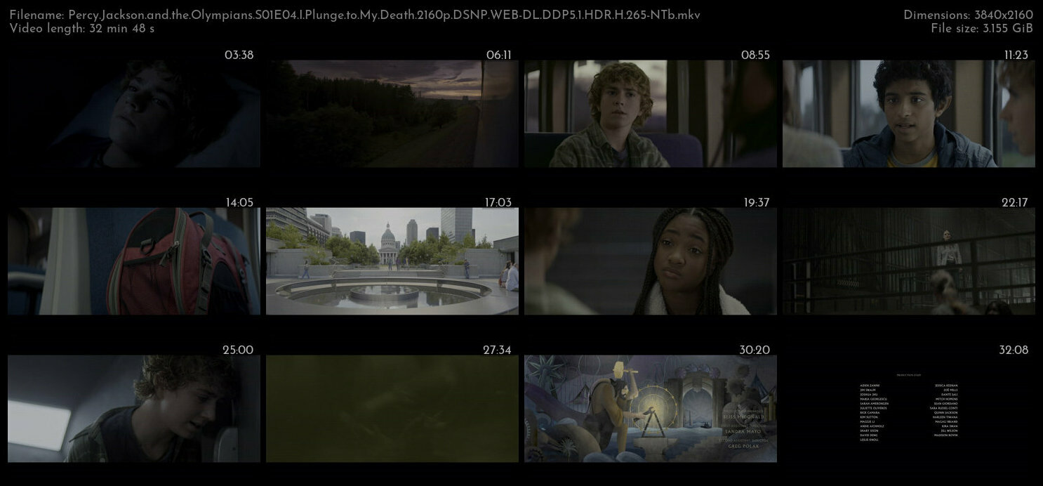 Percy Jackson And The Olympians S01E04 2160p DSNP WEB DL DDPA5 1 HDR HEVC NTb TGx