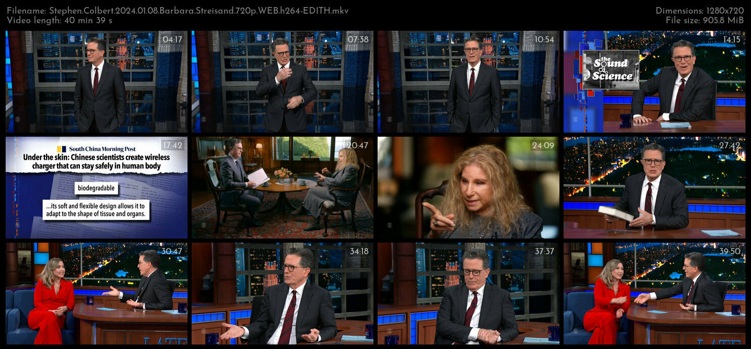 Stephen Colbert 2024 01 08 Barbara Streisand 720p WEB h264 EDITH TGx