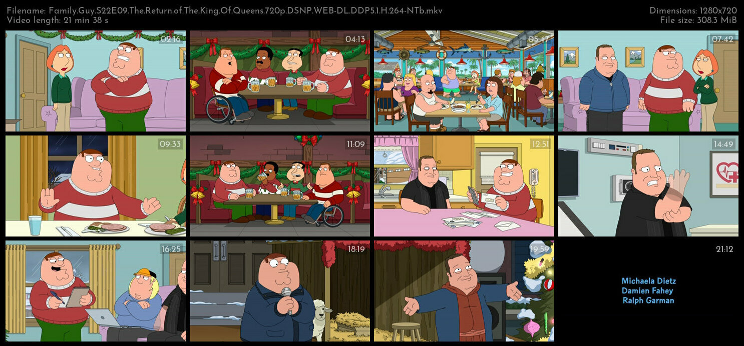 Family Guy S22E09 The Return of The King Of Queens 720p DSNP WEB DL DDP5 1 H 264 NTb TGx