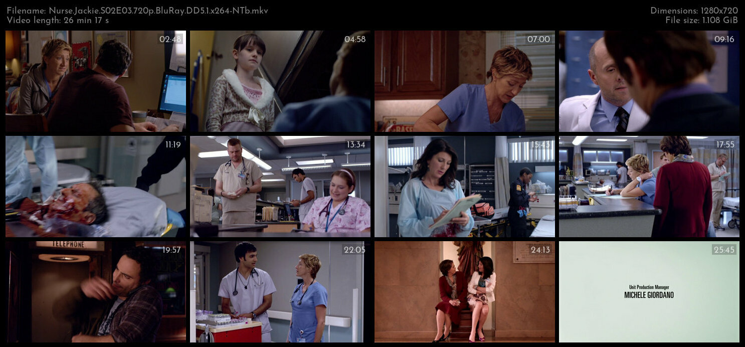 Nurse Jackie S02E03 720p BluRay DD5 1 x264 NTb TGx