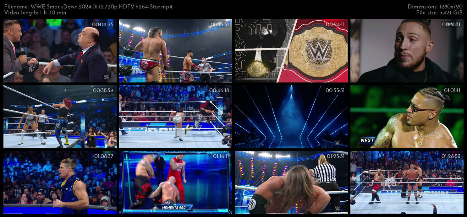 WWE SmackDown 2024 01 12 720p HDTV h264 Star TGx