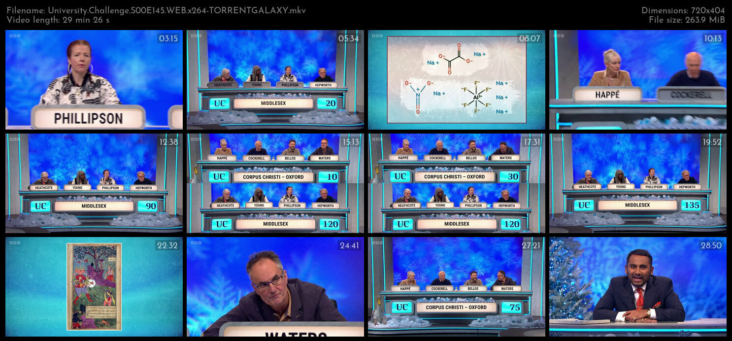 University Challenge S00E145 WEB x264 TORRENTGALAXY