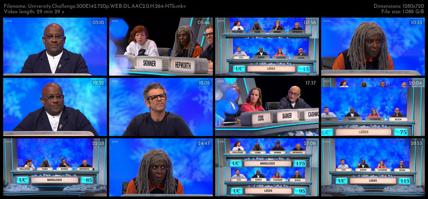 University Challenge S00E142 720p WEB DL AAC2 0 H 264 NTb TGx