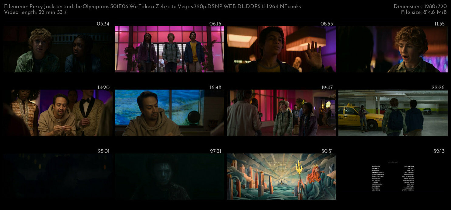Percy Jackson and the Olympians S01E06 We Take a Zebra to Vegas 720p DSNP WEB DL DDP5 1 H 264 NTb TG