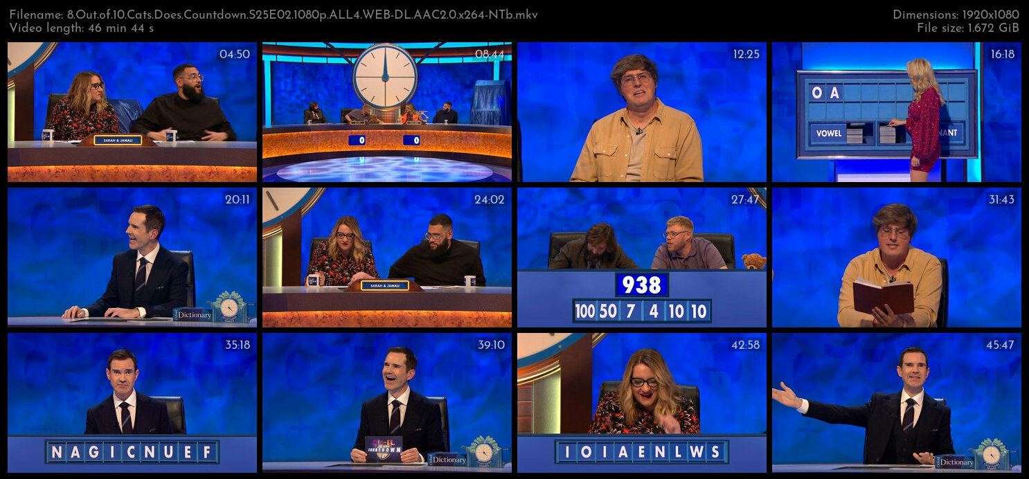 8 Out of 10 Cats Does Countdown S25E02 1080p ALL4 WEB DL AAC2 0 x264 NTb TGx