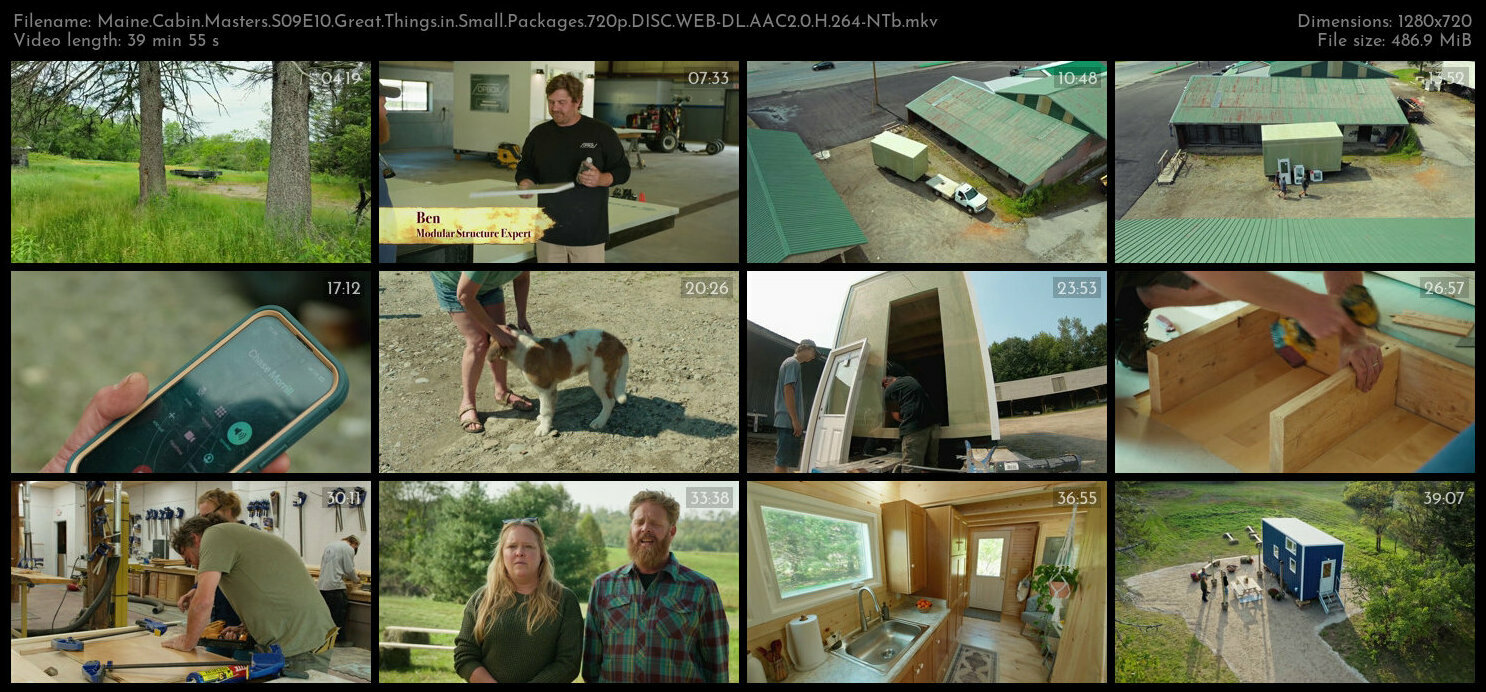 Maine Cabin Masters S09E10 Great Things in Small Packages 720p DISC WEB DL AAC2 0 H 264 NTb TGx