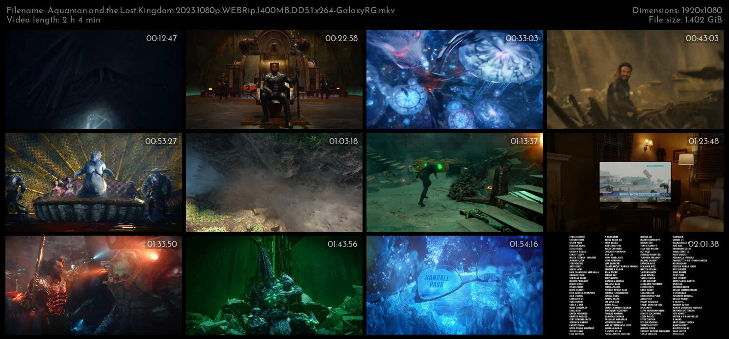 Aquaman and the Lost Kingdom 2023 1080p WEBRip 1400MB DD5 1 x264 GalaxyRG