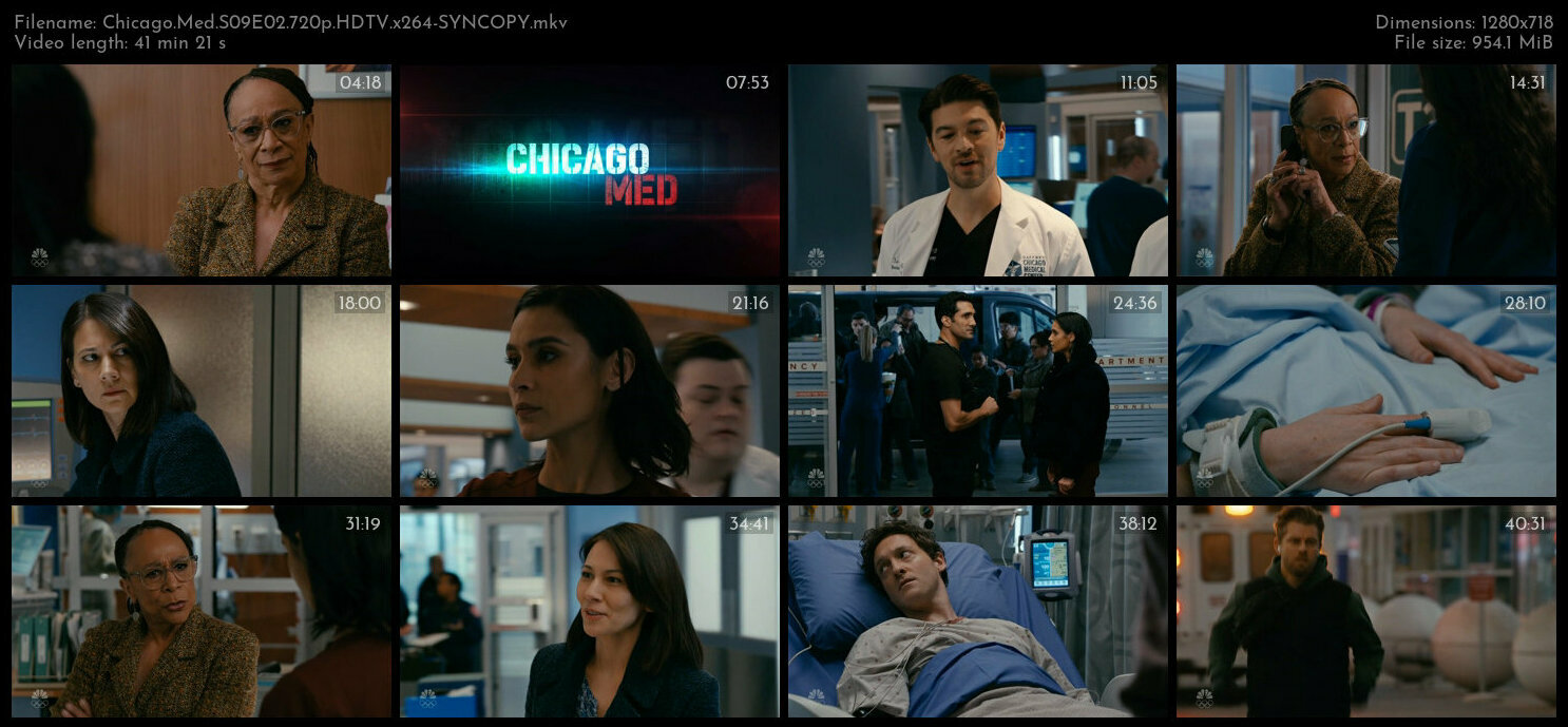 Chicago Med S09E02 720p HDTV x264 SYNCOPY TGx