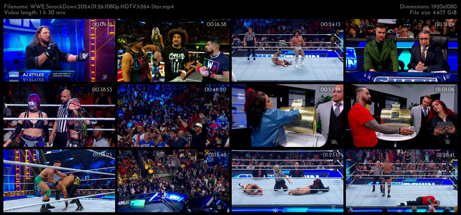 WWE SmackDown 2024 01 26 1080p HDTV h264 Star TGx