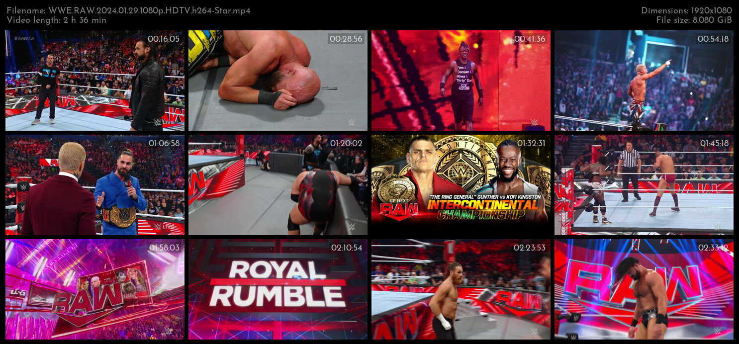 WWE RAW 2024 01 29 1080p HDTV h264 Star TGx