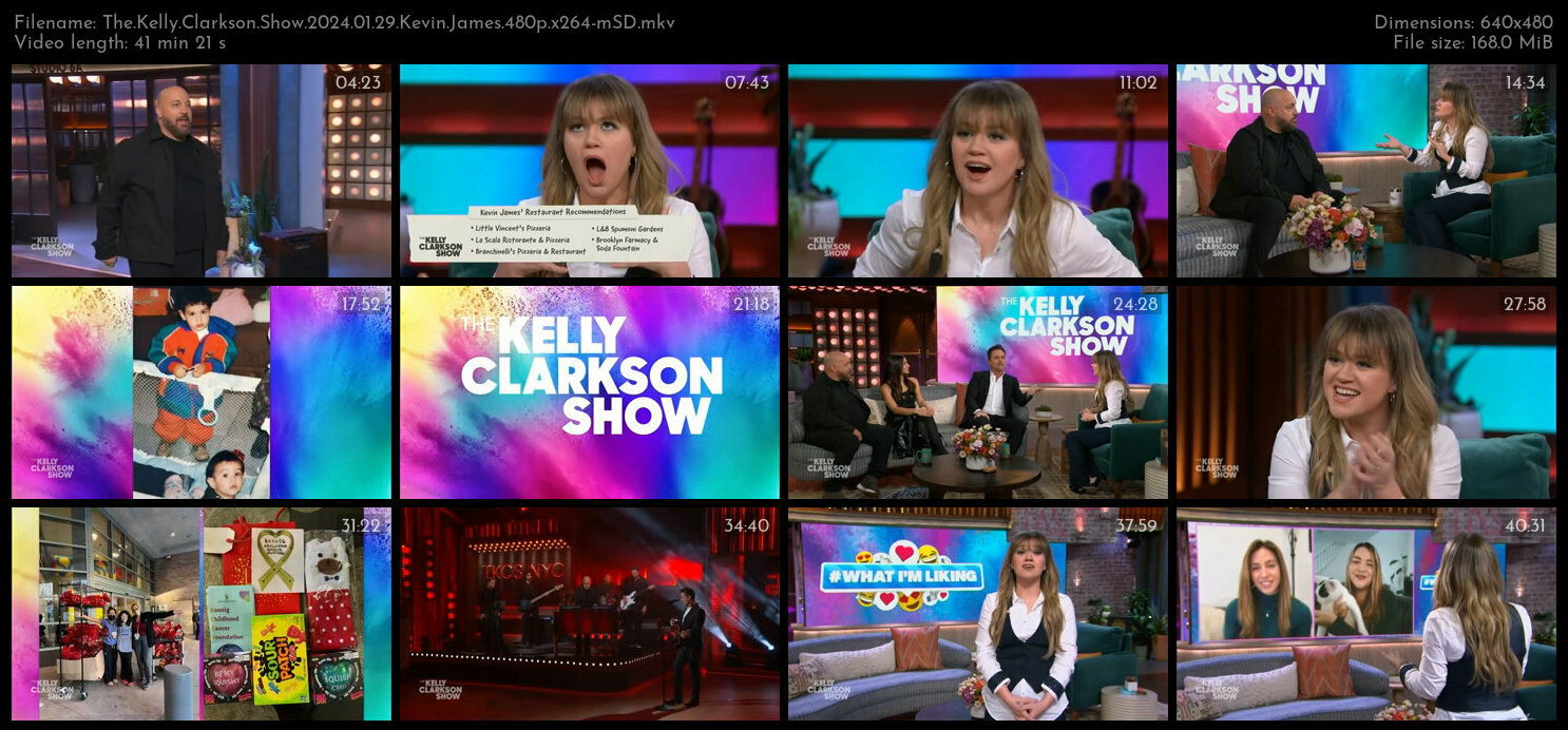 The Kelly Clarkson Show 2024 01 29 Kevin James 480p x264 mSD TGx