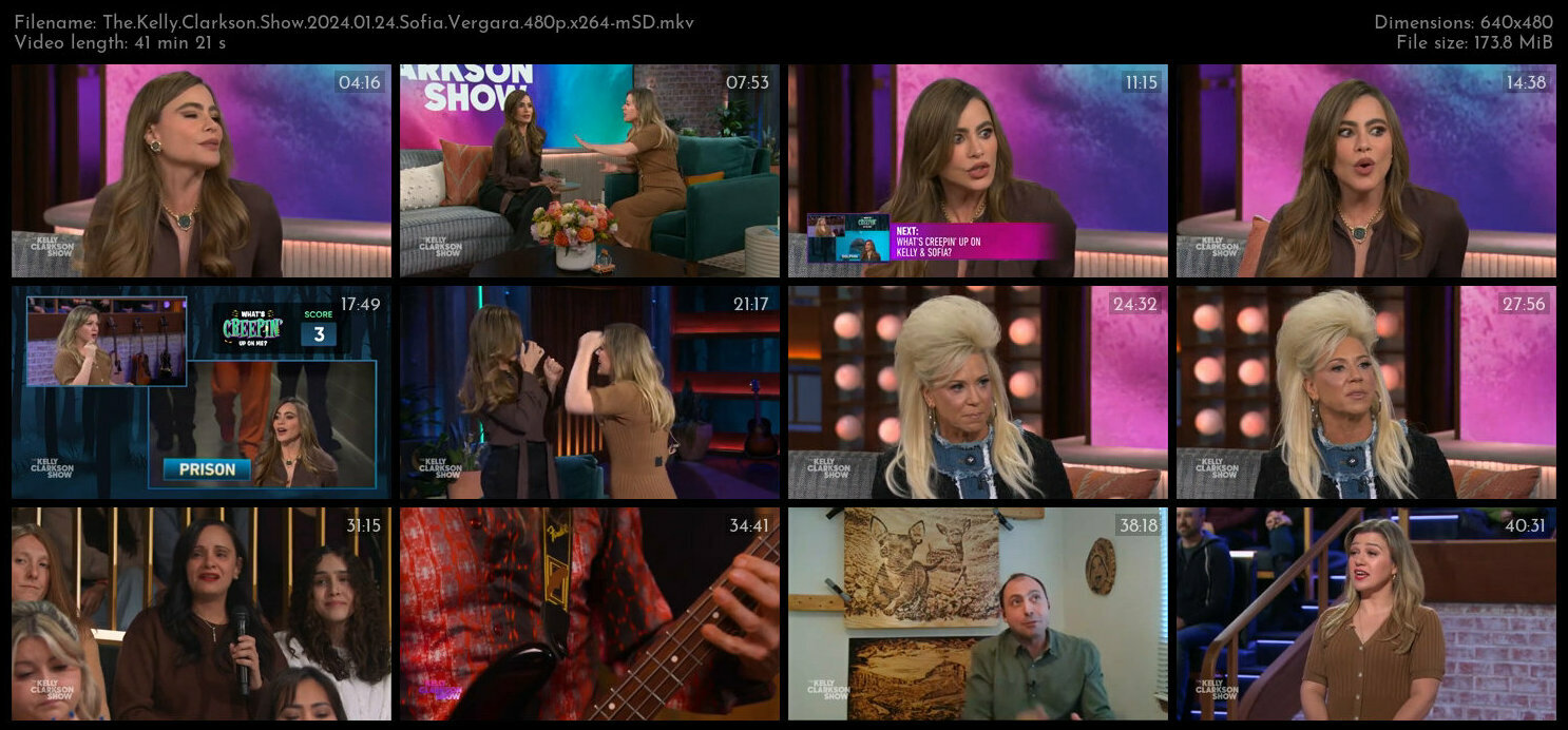 The Kelly Clarkson Show 2024 01 24 Sofia Vergara 480p x264 mSD TGx