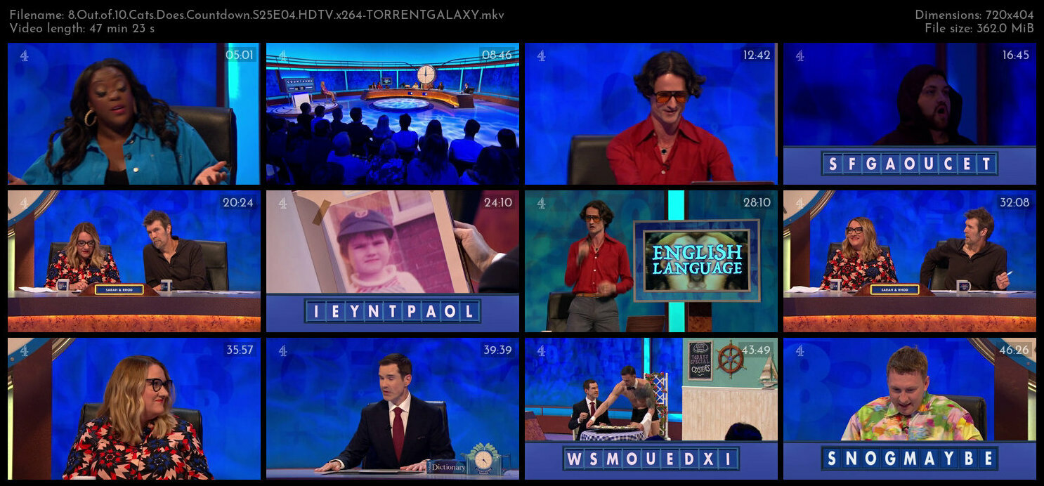 8 Out of 10 Cats Does Countdown S25E04 HDTV x264 TORRENTGALAXY