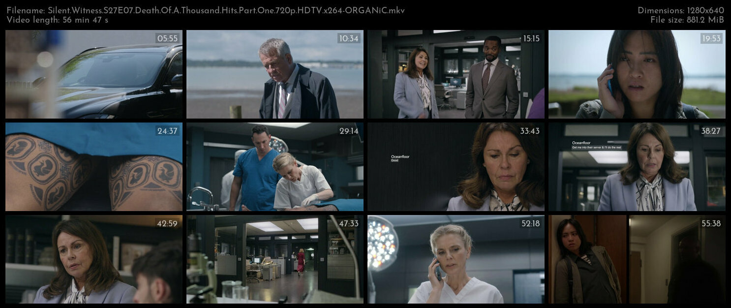 Silent Witness S27E07 Death Of A Thousand Hits Part One 720p HDTV x264 ORGANiC TGx